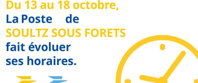 Modifications horaires de la Poste